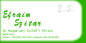 efraim szitar business card